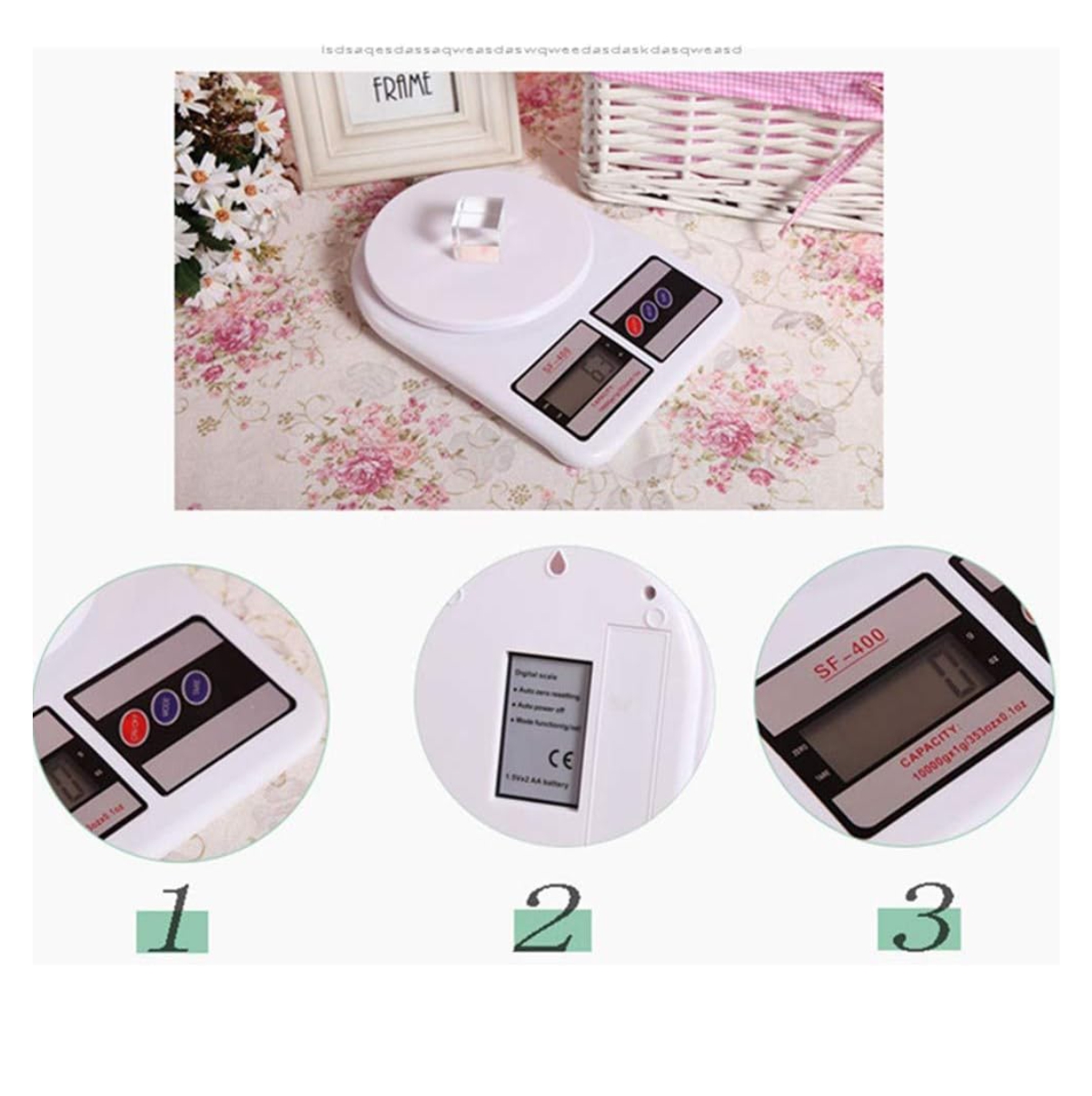 Miniatura 2 de Balanza gramera de cocina gramos y onzas